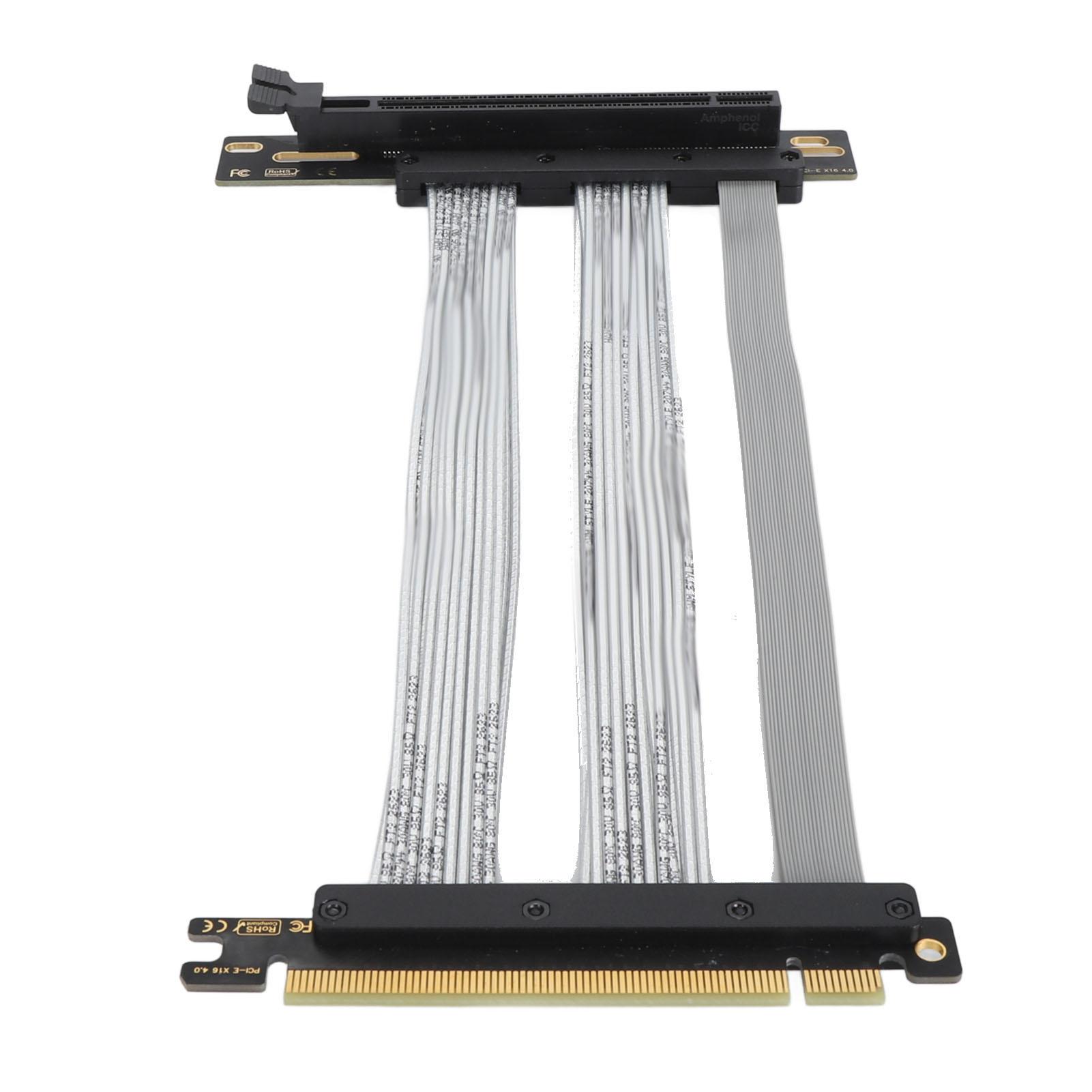 

PCIE4.0x16 Riser Cable 90-градусный удлинительный кабель для видеокарты Скорость передачи данных 32 Гбит/с