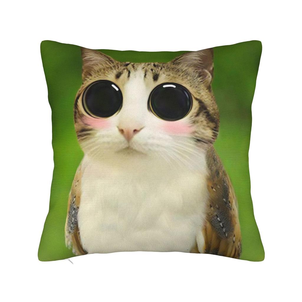 Meowl Cat Owl Meme Pillowcase Printing Cushion Cover Decorative  Pillow Case Cover Seater Square