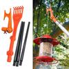 Gutter Cleaning Tool,Adjustable Rake Head Portable with Pole Household Cleaner Hook