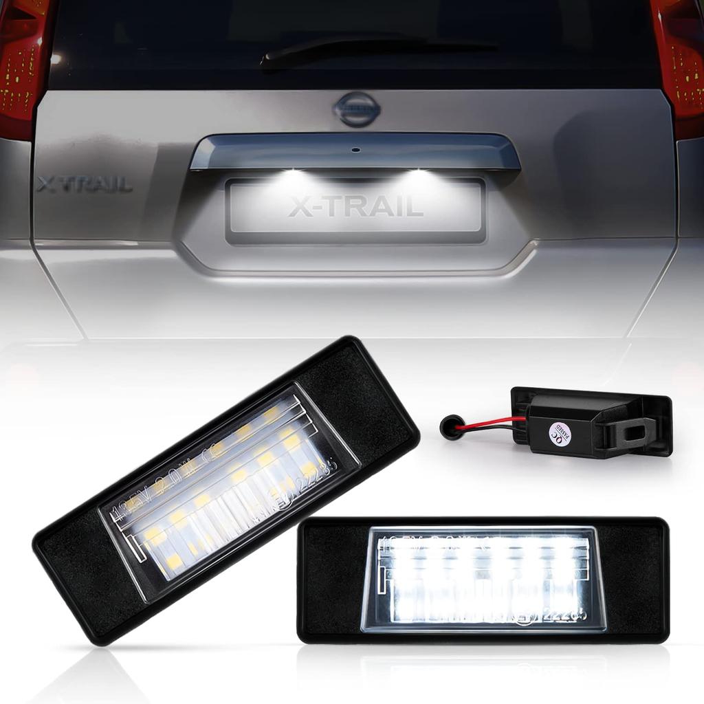 POPMOTORZ LED License Lamp Nissan X-Trail T31/NT31/TNT31/DNT31/Skyline HV37/HNV37/ZV37X-Trail Universal Number