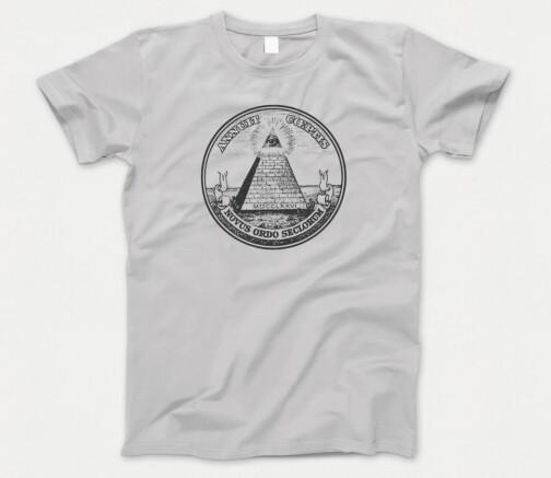 Annuit Coeptis T-shirt 714 Pyramid Eye Illuminati John Lennon New World Order L