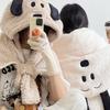 Soft Bear Hooded Blanket Fleece Material Blanket Shawl Winter Wearable Blanket  Living Room