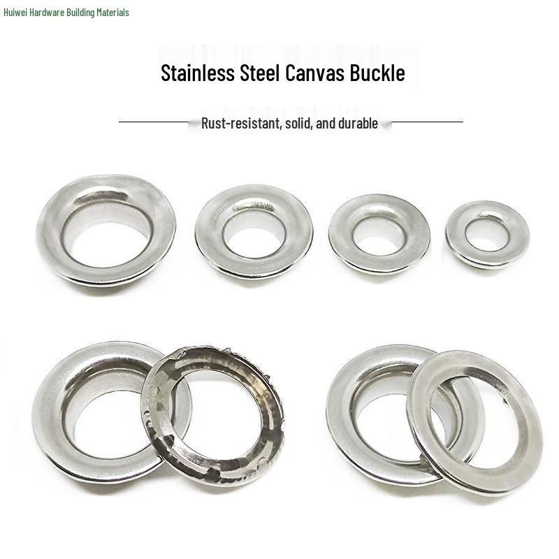 Stainless Steel Rust-Resistant Canvas Eyelet for Tent Canopy Installation 8mm Stainless Steel Canvas Eyelet, 10 sets