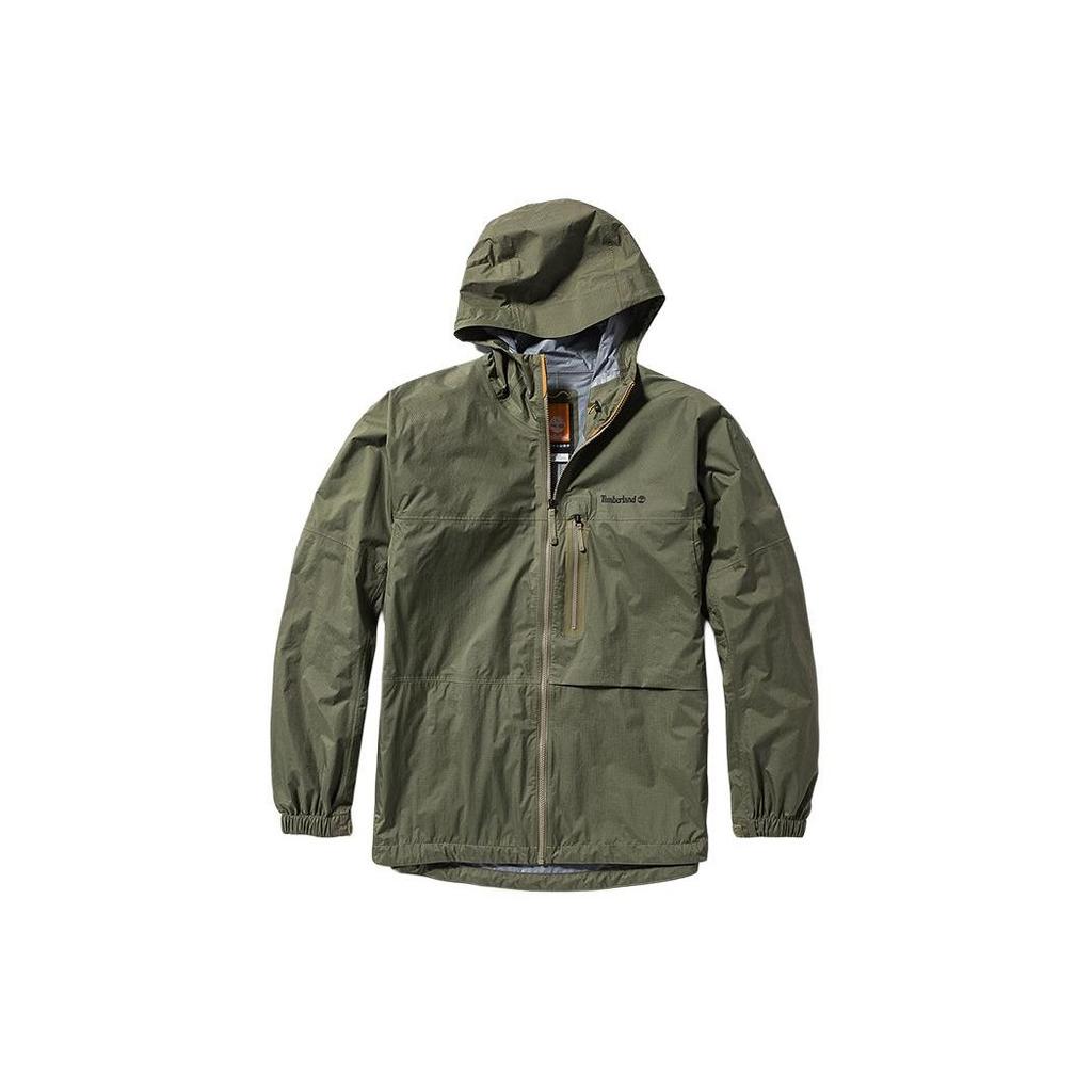 Timberland Solid Color Hooded Casual Waterproof Packable Jacket Men Jackets Cassel-Green A41TF-590