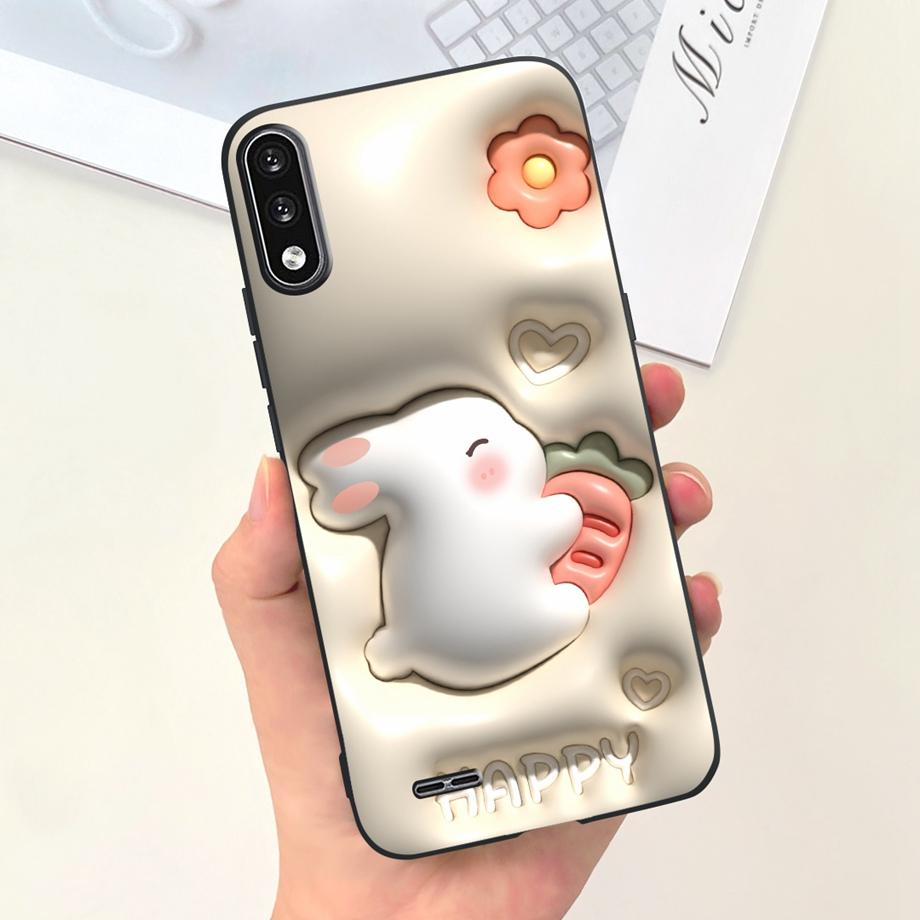 For LG K22 2020 Phone Case Back Cover Stylish Pattern Soft Liquid Silicone TPU Coque Fundas LGK22 K 22 Panda Housing