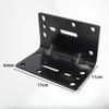 Winch Mounting Plate Solid Steel 6mm Thick Professional Sturdy Right Angle Heavy Duty for Vehicle