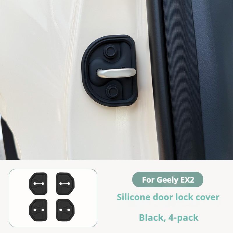 For Geely EX2 Car Door Lock Protection Cover Original Car Color Silicone Car Door Decorative Shock Absorber Sticker Accessories