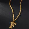 26 Alphabet Gold Plated Pendant Necklace Accessories Initial Necklace For Women Dainty Gold Letter A-Z Pendant