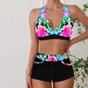 Women's Swimwear Tankini 2 Piece Swimsuit Handsome Leopard Print Vacation Bathing Suits