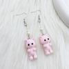 Unique Flocking Animal Earrings Cartoon Cats Shaped Ear Rings Ornament Women Girls Accessory Stylish Party Accessories