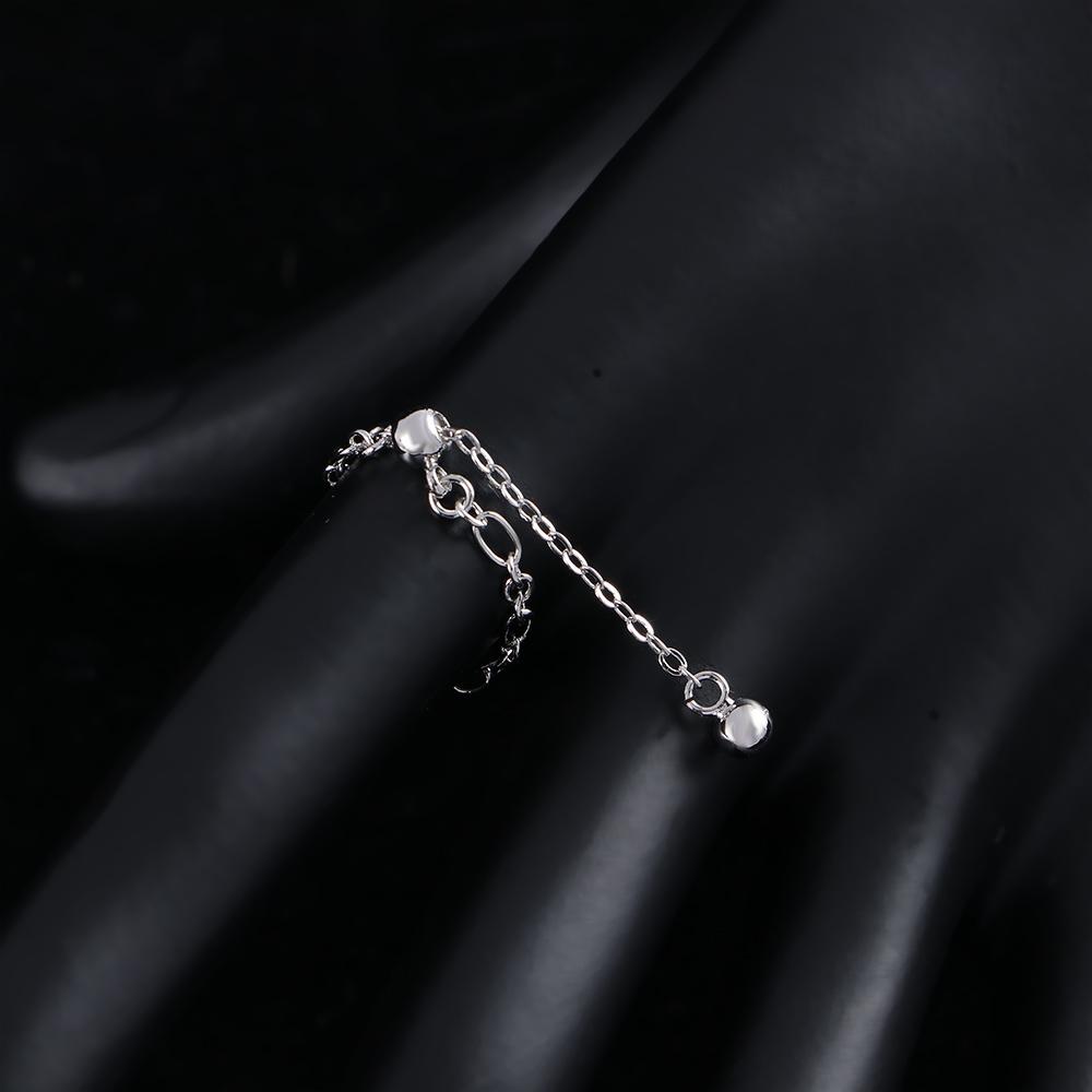 Trendy Sweet For Girls Punk Bead Chain Women Rings Finger Jewelry Korean Finger Rings Heart