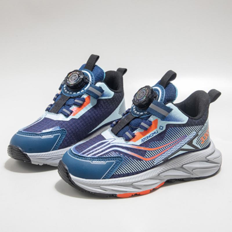 Spring and Autumn Children's Sports Shoes Rotating Button Breathable Mesh Sports Shoes Dad Shoes Boys and Girls Children's Shoes