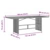 Garden Table with Glass Top Gray 190 X 80 X 75 Cm Poly Rattan
