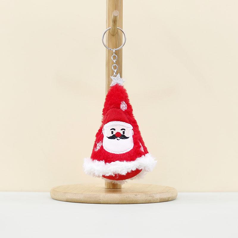 Festive Christmas Plush Hanging Decorations With Cute Santa And Snowman Designs