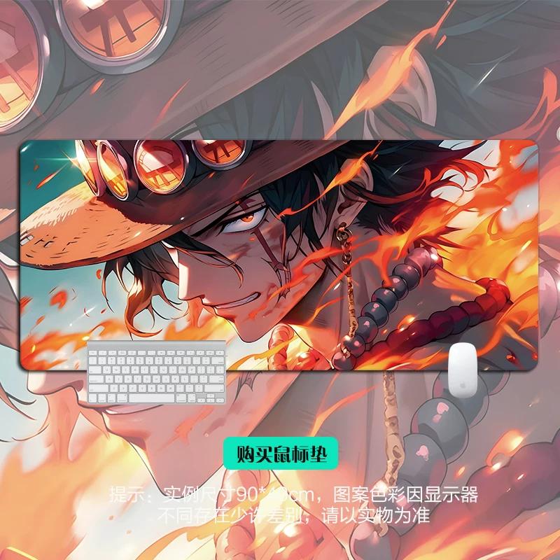 Shounen Anime ONE PIECE Leather Mouse Pad Oversized Anime E-sports Game Table Mat Notebook Keyboard Non-slip Waterproof Mouse Pad Office Desktop Pad