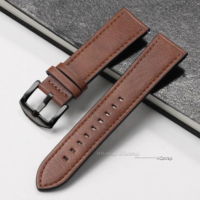 20mm 22mm Vintage Retro Calfskin Leather Watch Band Quick Release Straps Men Women Bracelets Belt Universal Watch Accessories