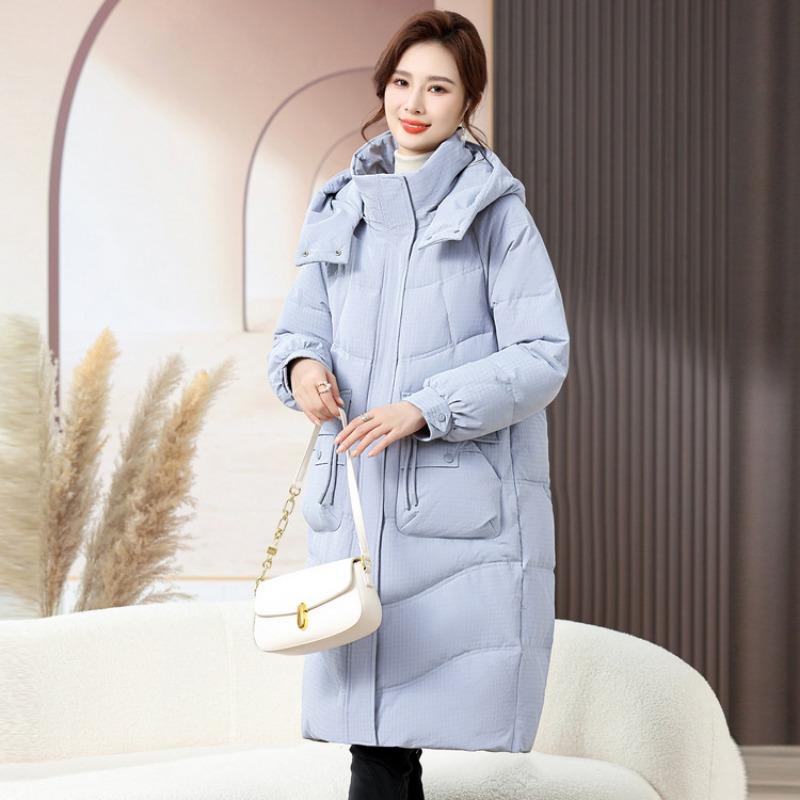 Middle Mother Winter Clothes New Waist Down Cotton-padded Clothes Long Knee-padded Jackets Autumn and Winter Cotton-padded Jackets Female Thick