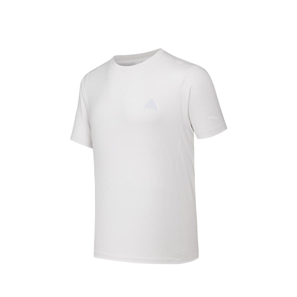 Anta Mens Short Sleeve Knitted Shirt Autumn 2026 T-Shirt Men tops Barley-White 952638101-1