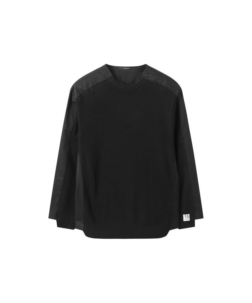 Record Shirt Mixed Knit Top Rkwas26631Bkx