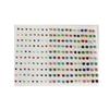 100 Pairs of Mixed Rhinestone Earrings: 4mm, 6mm, 7mm Plastic Studs In Various Colors and Sizes