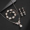 Fashion Niche Light Luxury Jewelry Set Necklace Bracelet Earrings Wedding Party Set Valentine's Day Birthday Gift 2026