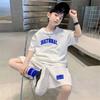 Boys Summer Casual Sets Thin Handsome T-shirt + Loose Shorts 2Pcs Kids Sportswear Loungewear Outfit Teenager Suit 5-14 Years