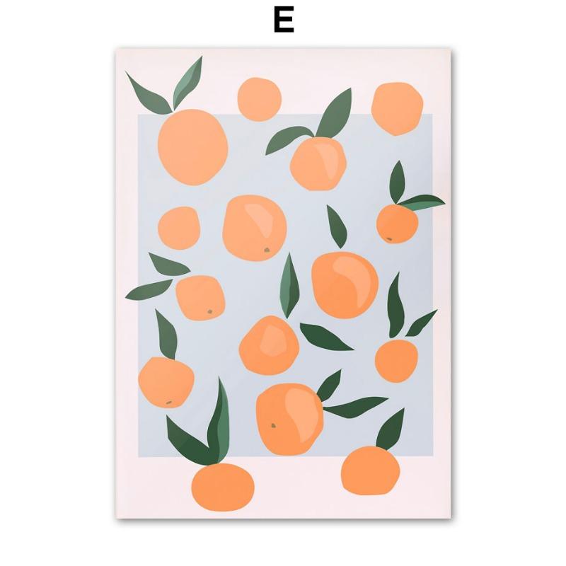 

Абстрактный Лимон Апельсин Авокадо Винтажный Растение Настенное Искусство Холст Живопись Фрукты Постеры и Принты Настенная Картина для Декора Гостиной 21cm×30cm NoFrame