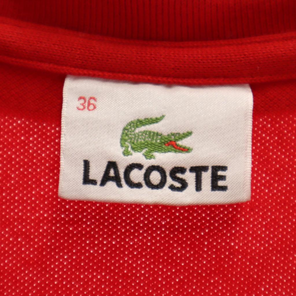 LACOSTE Short sleeve Polo shirt 36 Red Women Used