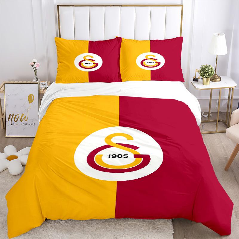 Galatasaray Crest Print 3Pcs Bedding Setduvet Cover With 2 Bedropillowcase Home Birthday Gift