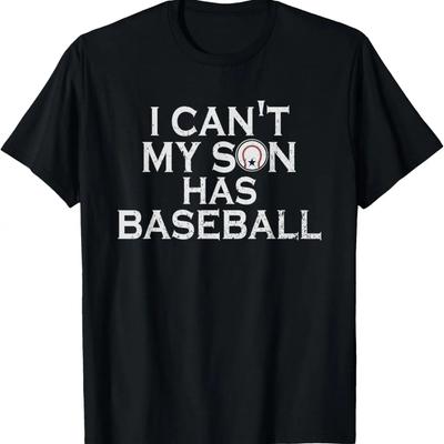 Baseball Eu Não Posso Meu Filho Tem Baseball Pai Mãe Pais Camiseta