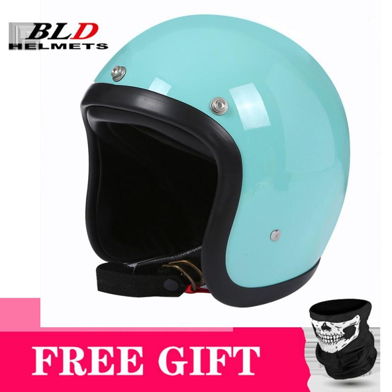 BLD Electric Motorcycle Helmet Lightweight Unisex Retro Cruise L