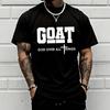 Unisexs GOAT Letter Graphic T  Shirt God Over All Streetwear Hip Hop Tee Black Short Sleeve