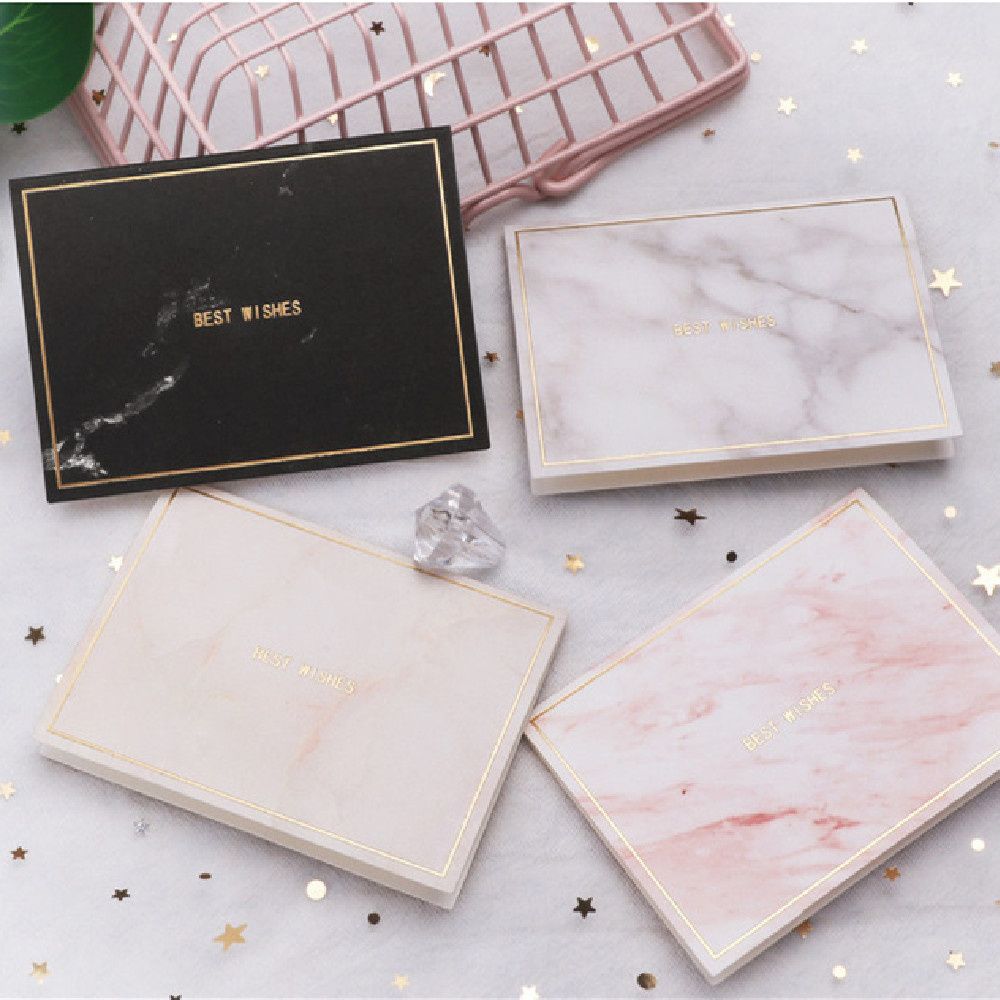 Thankyou Card Wedding Wishing Card Birthday Wish Card Greeting Card Marbling Mini Greeting Card