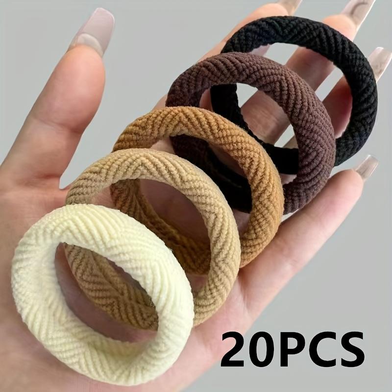 Stylish Hair Tie, Bold Milk Coffee , High-Elasticity Headband, Thick Seamless Ponytail Elastic Band