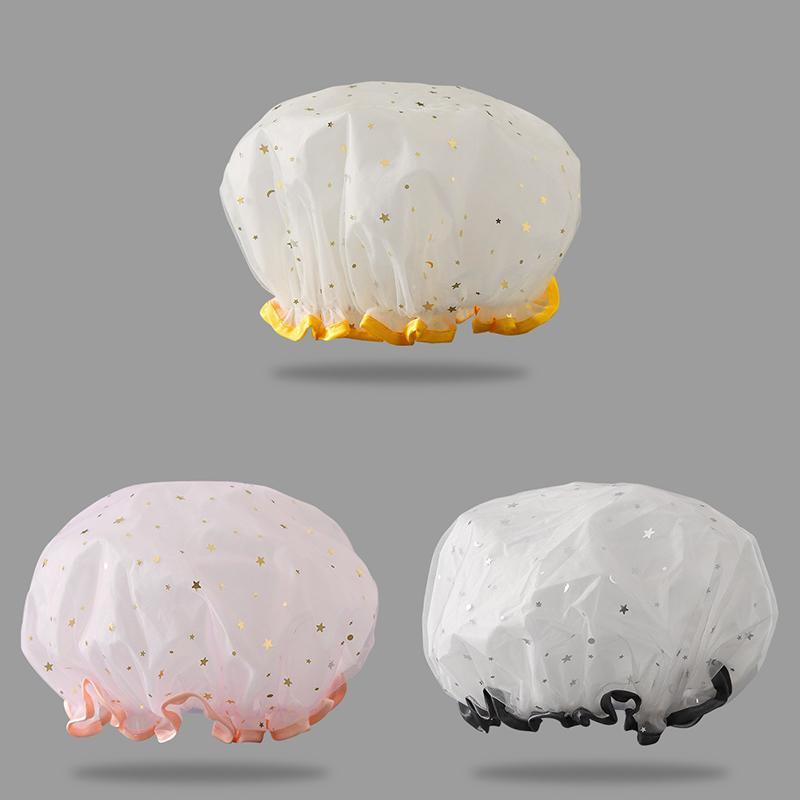 Shower Bath Cap Girl Luxury Women's Reusable Shower Cap Donuts for Hair Swimming Cap Shower Bonnet Douche