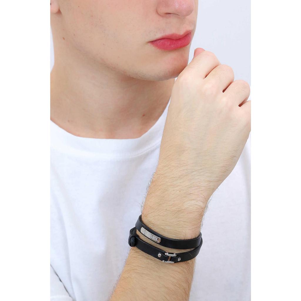 Diesel Steel Bracelet Men's Leather/Stainless