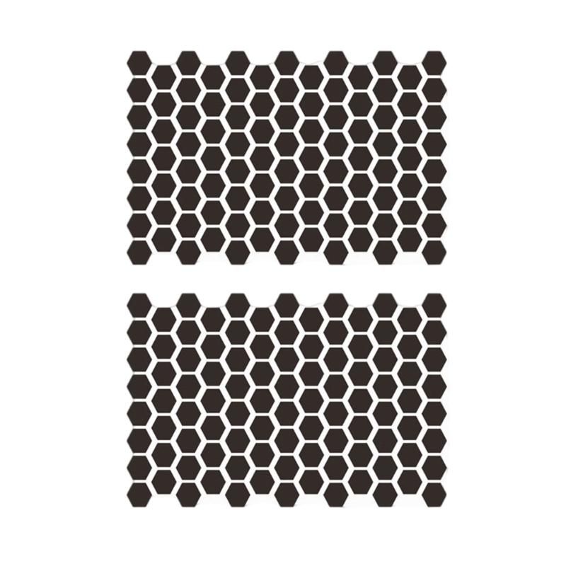 2PCS Hexagonal Car Window Stickers Honeycomb Texture Side Window Decals For Privacy And Unique Decoration