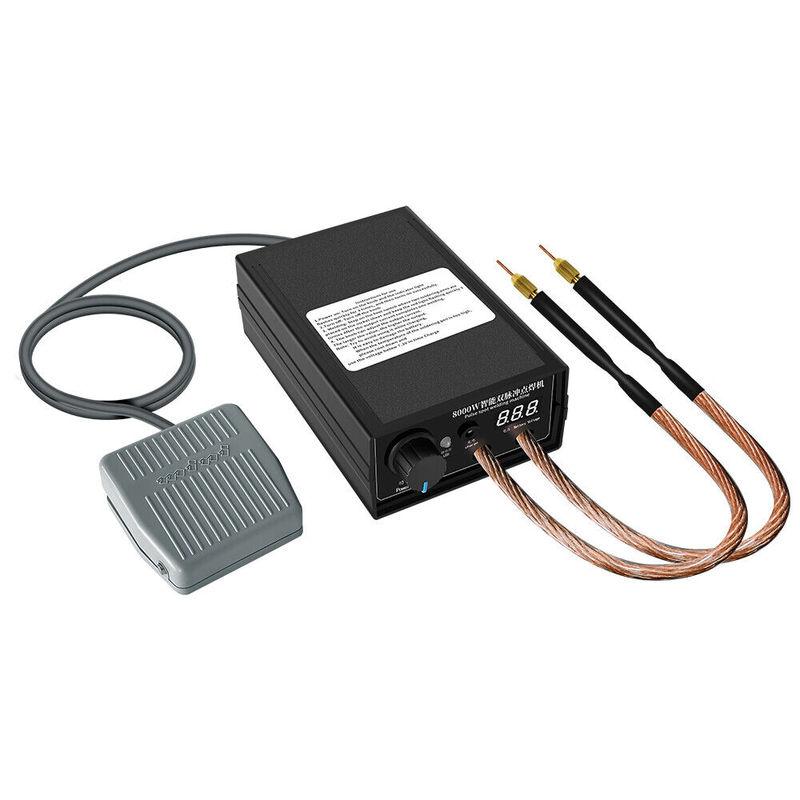 8000W Spot Welder Kit Digital Power Adjustable Spot Welding Pen Control Board Nickel Sheet For 18650 Lithium Battery Footpedal