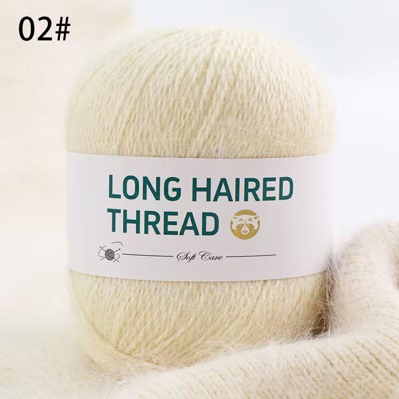 Filato di Pile di Visono a Pelo Lungo 50G Cappello Sciarpa Giacca Lavorati a Mano Moda Autunno Inverno Filato