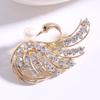 White Swan Brooch: Elegant Rhinestone Animal Pin for Women, High-Design Anti-Exposure Accessory