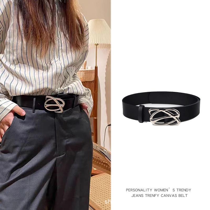 Punk Trendy Black Belt for Young Men and Women