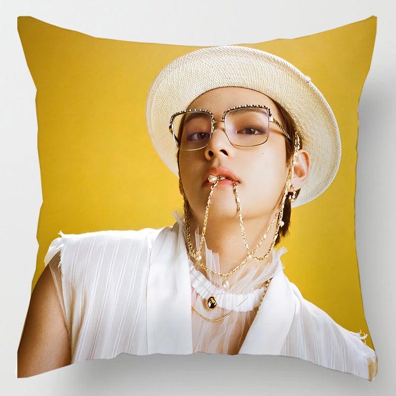 Bts Bangtan Boys Cushion Cover Decorative Soft Pillow Case Sofa Car Cover Throw