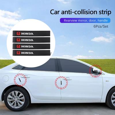 6Pcs Car Silicone Anti-collision Strip Door Rearview Protection Pad For Honda Civic Accord Crosstour Spirior Odyssey Avancier TT5 Zjyr1