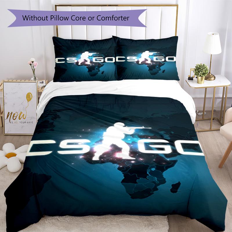 3pcs CS2 Bedding Set Duvet Cover Closure Includes 1 Duvet Cover & 2 Pillowcases, Soft and Comfortable for All Seasons.