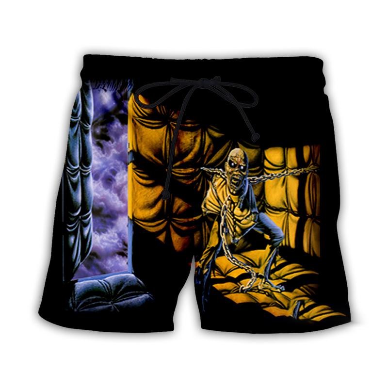 Summer Beach Style 3D Printed Loose Plus Size Quick Drying Shorts S
