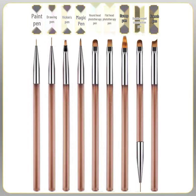 Japanese Professional Nail Art Brush Set: Extra Fine Detail, Gel Polish, and Liner Brushes for Salons