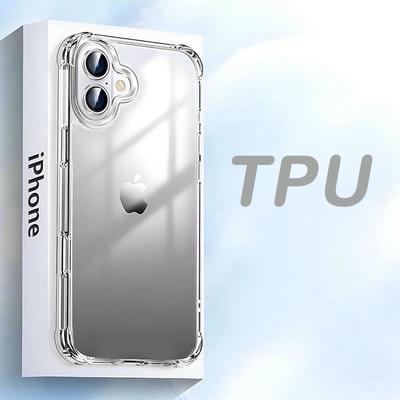 Shockproof Transparent Silicone Soft Phone Case For iPhone 16 Pro Max Plus Mini Ultra Thin Clear TPU Cover Case for iPhone 16