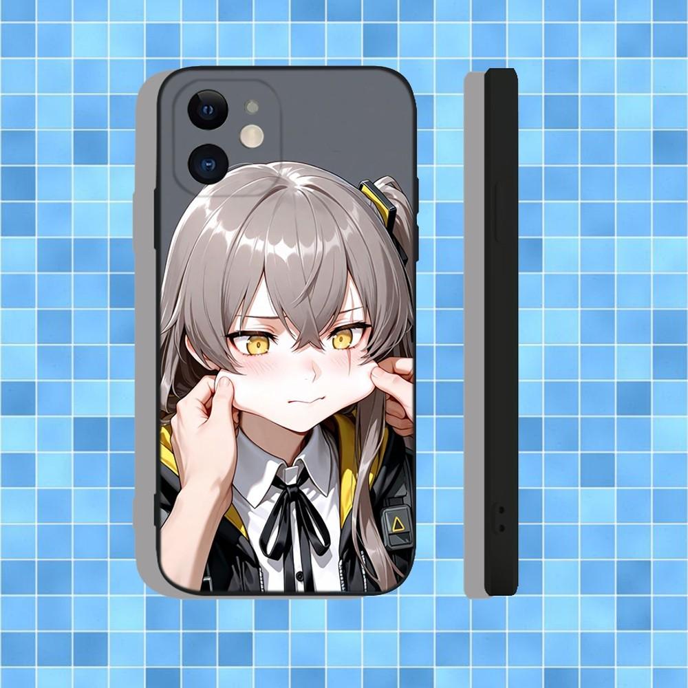 Girls Frontline Ump45 Phone Case For iPhone 16,15,14,13,12,11,Pro,Max,Plus,X,XS,XR,SE,8,7,Mini,Soft Silicone Black Case