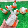 Ping An Cute Joy Duck White Goose Ornament Creative Birthday Gift Home Decoration Photo Prop Living Room Desktop Small Ornament