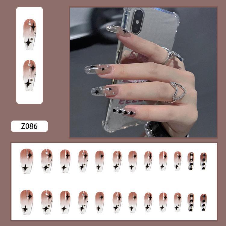 Sweet Cool Dark Style Removable Fake Nail Art Stickers